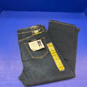 Nine West Womens Chrystie Christie Capri Jeans 8 M Dark Broome Blue Stretch NWT